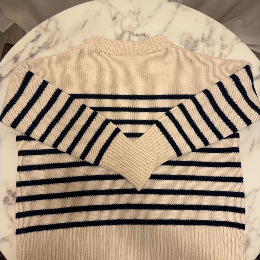 Striped Navy and Cream La Ligne Marin Sweater - Picture 2 of 4